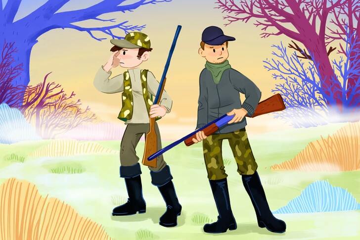 where is the deer in the picture